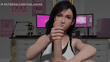 Tifa does a handjob and likes it