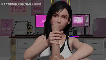Tifa does a handjob and likes it