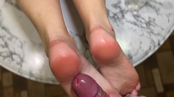 Sex feet vs cock and common masturbation