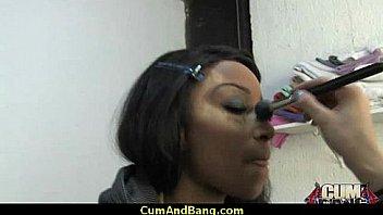 Supr Hot Ebony Chick Blows A Group Of White Dicks 12 thumbnail