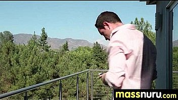 Nuru massage ends with a hot shower fuck 7