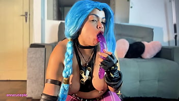 Jinx cosplay creamy pussy fuck with squirt and fart