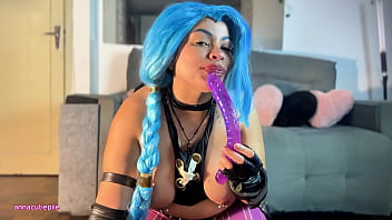 Jinx cosplay creamy pussy fuck with squirt and fart