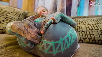 Sexy fishnets highheels stocking solo anal xl dildo play #anal #dildofucking #fishnets #highheels #stocking