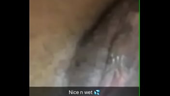 Ebony teen loves showibg off her wet pussy