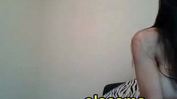 Huge tits brunette milf in front of cam