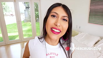 Tiny pouty petite teen gets step daddy's cock