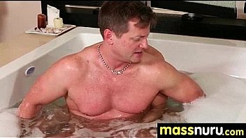 Sexy body gets a happy ending massage 8