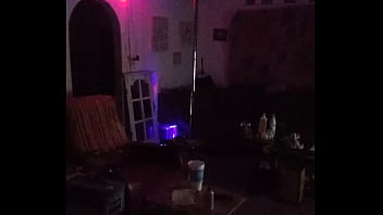 Striper pole in living room