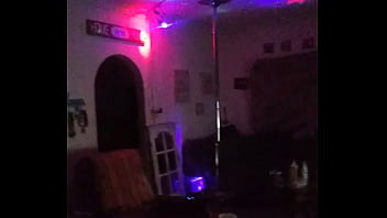 Striper pole in living room