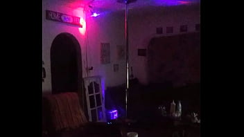 Striper pole in living room