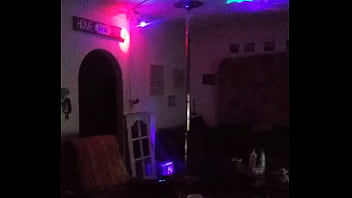 Striper pole in living room