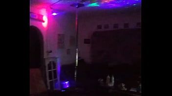 Striper pole in living room