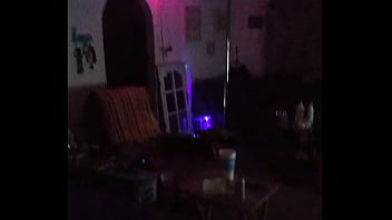 Striper pole in living room