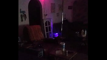 Striper pole in living room