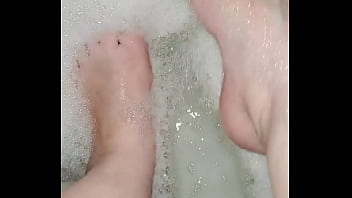 Feet getting washed