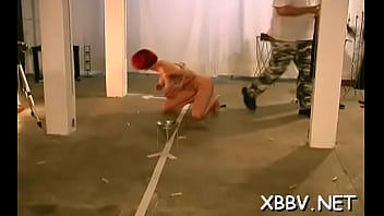 Sinful beauty is sitting and touching her nana