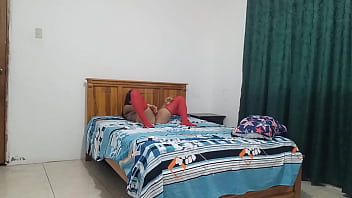 Stepmother in lingerie prepares to have a night of intense sex with me her vagina is big and delicious