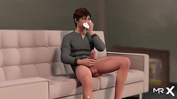 Playing with pussy on dick