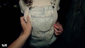 Girl gets huge facial after risky public blowjob