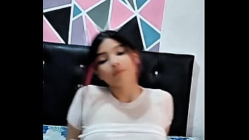 Porn actress touches her tasty pussy