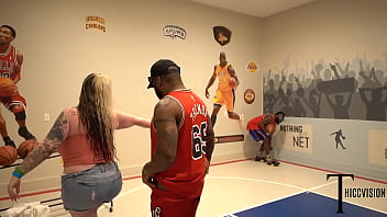 Srepmom fucks two black guys