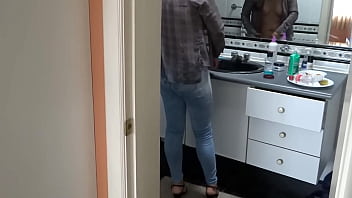 I Pull Up My Jeans So That My Stepson Can Cum In My Ass Several Times I Love His Handjobs In My Ass thumbnail