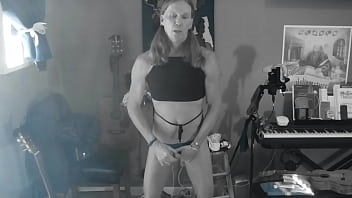 Me Performing Solo Art Dance In Bright Blue Tiny Panties thumbnail