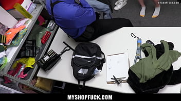 Teen's bag is filled with the stolen merchandise myshopfuck