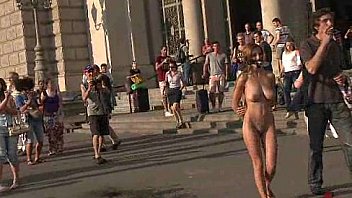 Submissive slut in public