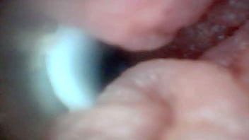 Let's take a peek into my juicy pussy together endoscope camera