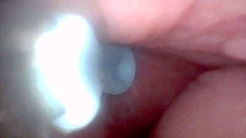 Let's take a peek into my juicy pussy together endoscope camera