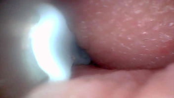 Let's take a peek into my juicy pussy together endoscope camera