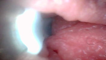 Let's take a peek into my juicy pussy together endoscope camera