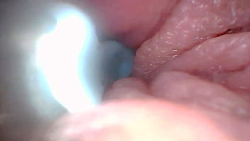 Let's take a peek into my juicy pussy together endoscope camera