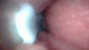 Let's take a peek into my juicy pussy together endoscope camera