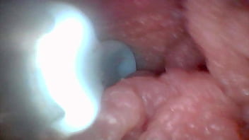 Let's take a peek into my juicy pussy together endoscope camera