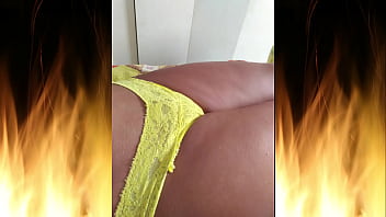 Jade teasing with yellow panties