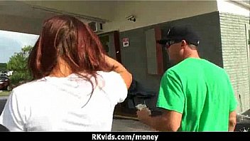 Sexy wild chick gets paid to fuck 3