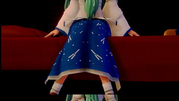 Touhou sanae kochiya and tenshi hinanai