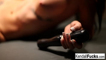 Hot brunette gets nude