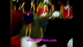 Girls show their panties to cheer on the team