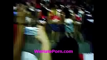 Girls show their panties to cheer on the team Girls show their panties to cheer on the team