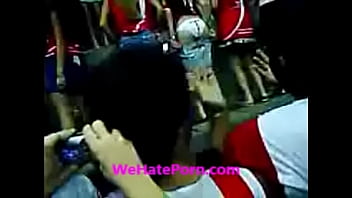 Girls show their panties to cheer on the team