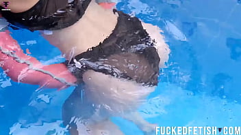 Helen star brunette pool