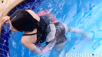 Helen star brunette pool