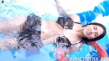 Helen star brunette pool