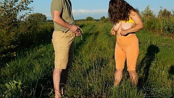 Outdoors risky sex with a random nymphomaniac stranger