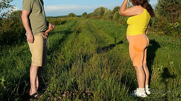 Outdoors risky sex with a random nymphomaniac stranger