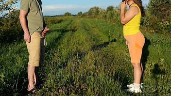 Outdoors risky sex with a random nymphomaniac stranger